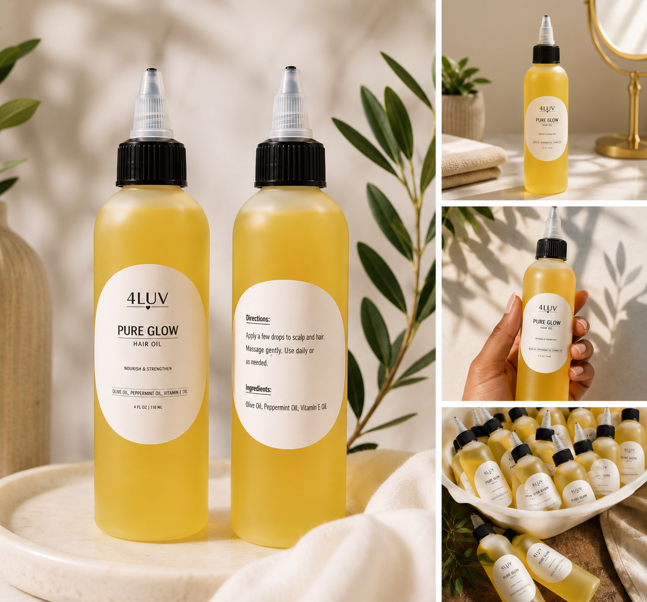 Pure Glow Hair Oil 4oz.